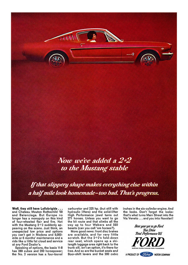 Vintage Digital Art - 1965 Ford Mustang by Digital Repro Depot