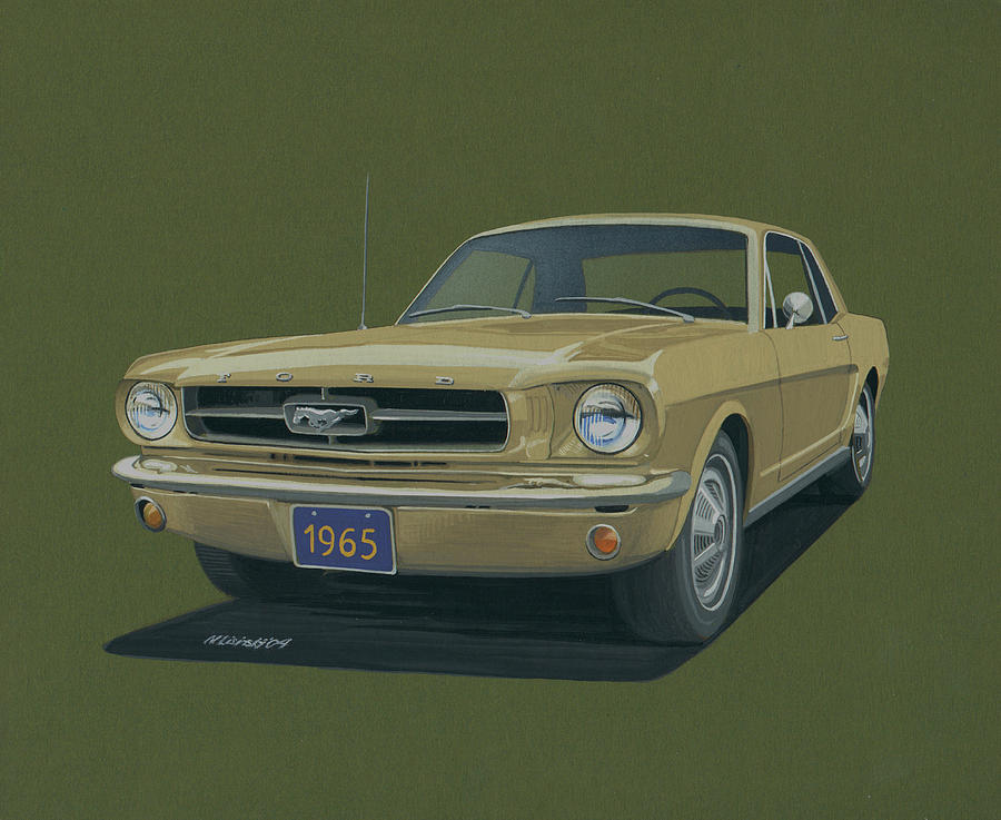 1965 Ford Mustang Painting by Norb Lisinski