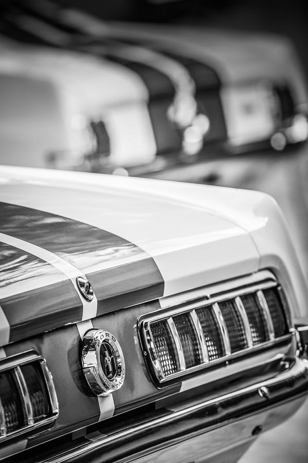 Transportation Photograph - 1965 Ford Shelby Mustang GT 350 Taillight -1037bw by Jill Reger