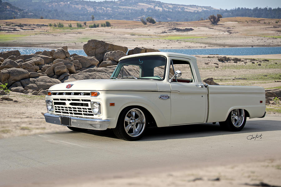 Transportation Photograph - 1965 Ford Twin I Beam Pickup by Dave Koontz