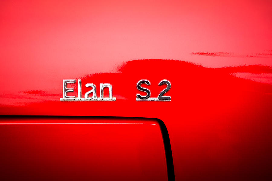 1965 Lotus Elan S2 Drop Head Side Emblem -1211c Photograph by Jill Reger