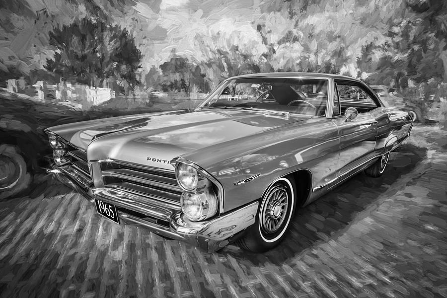 1965 Pontiac Catalina Coupe Painted BW  Photograph by Rich Franco