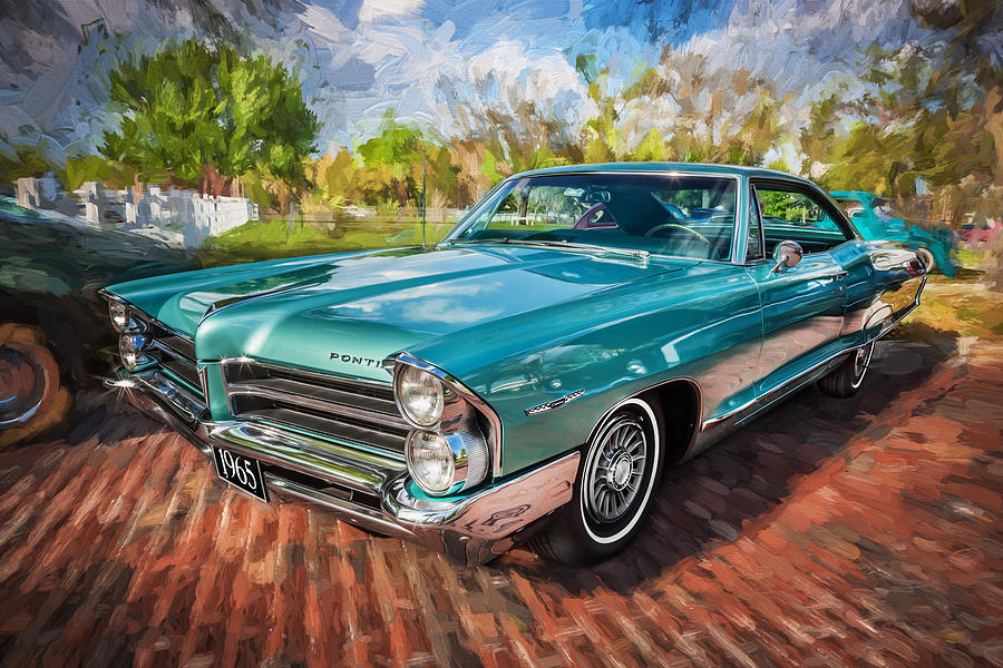 1965 Pontiac Catalina Coupe Painted Photograph By Rich Franco Fine