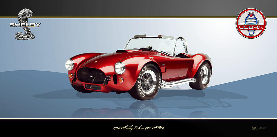 Popart Photograph - 1965 Red Shelby Cobra 427SC  by Serge Averbukh
