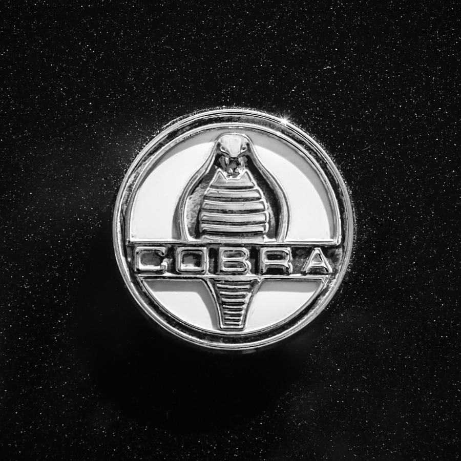 1965 Shelby Cobra 289 Emblem -0422bw Photograph by Jill Reger