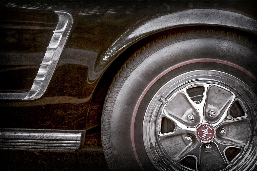 1965 Shelby prototype Ford Mustang Wheel -0002ac Photograph by Jill Reger