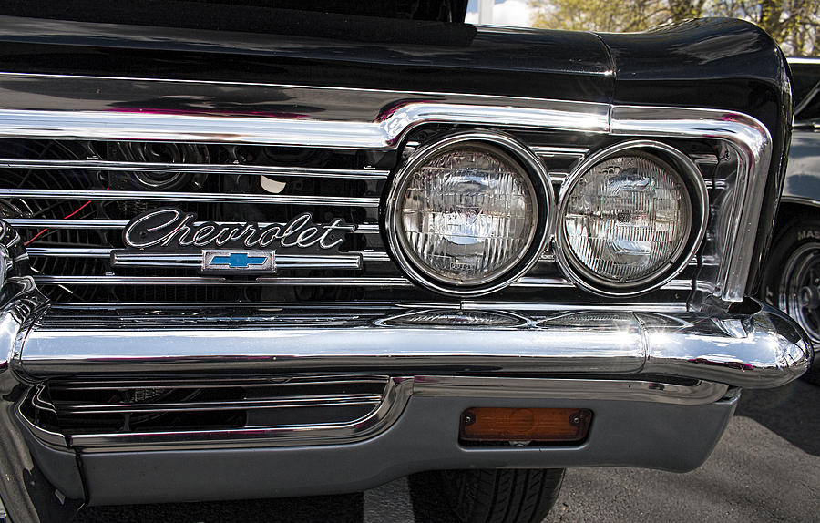 1966 Chevy Impala Chrome Photograph by Kristia Adams