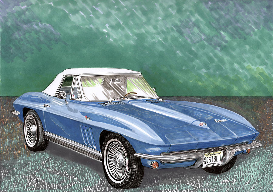 1966 Corvette Rag-Top S.R. Painting by Jack Pumphrey