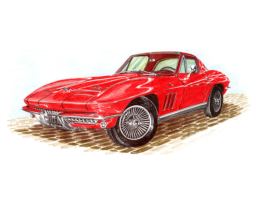 1966 Fastback Corvette Painting