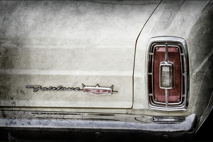1966 Ford Fairlane XL Taillight Emblem -0425ac Photograph by Jill Reger ...