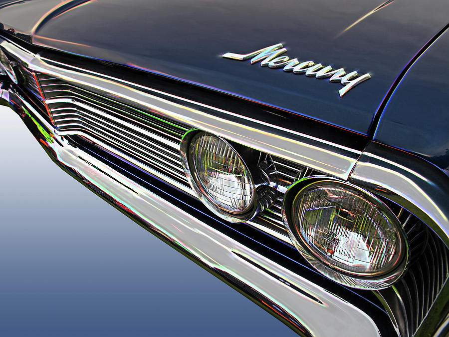 1966 Ford Mercury Hood Grille and Headlights Photograph by Gill Billington