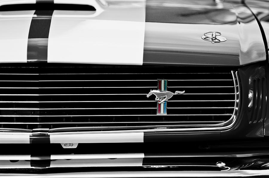 1966 Shelby GT350 Grille Emblem Photograph by Jill Reger