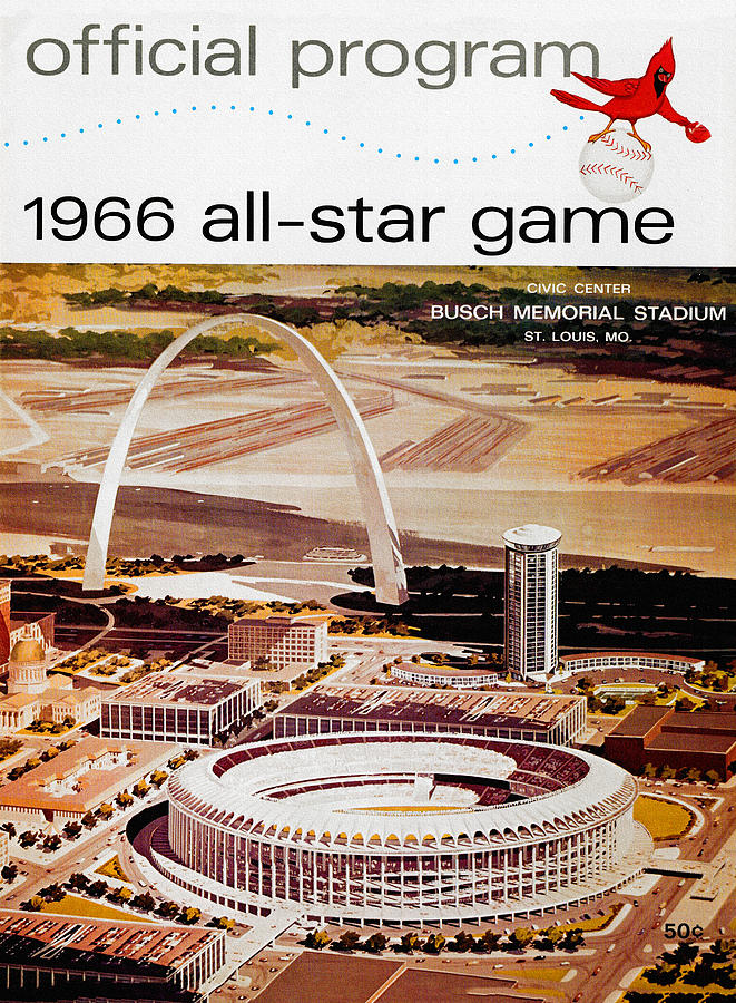 St. Louis Cardinals Painting - 1966 St. Louis Baseball All-Star Game by Big 88 Artworks