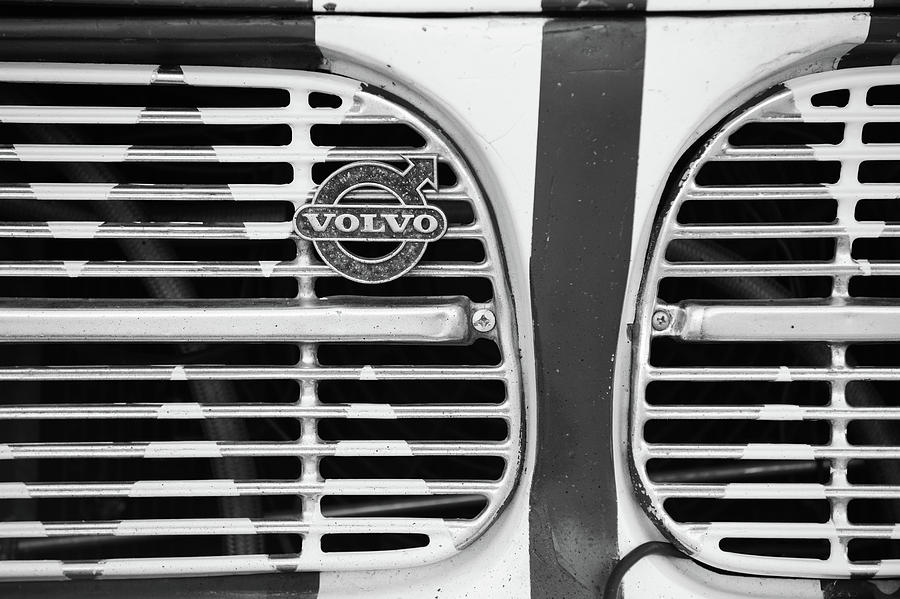 1966 Volvo Amazon 122S Grille Emblem -1505bw Photograph by Jill Reger