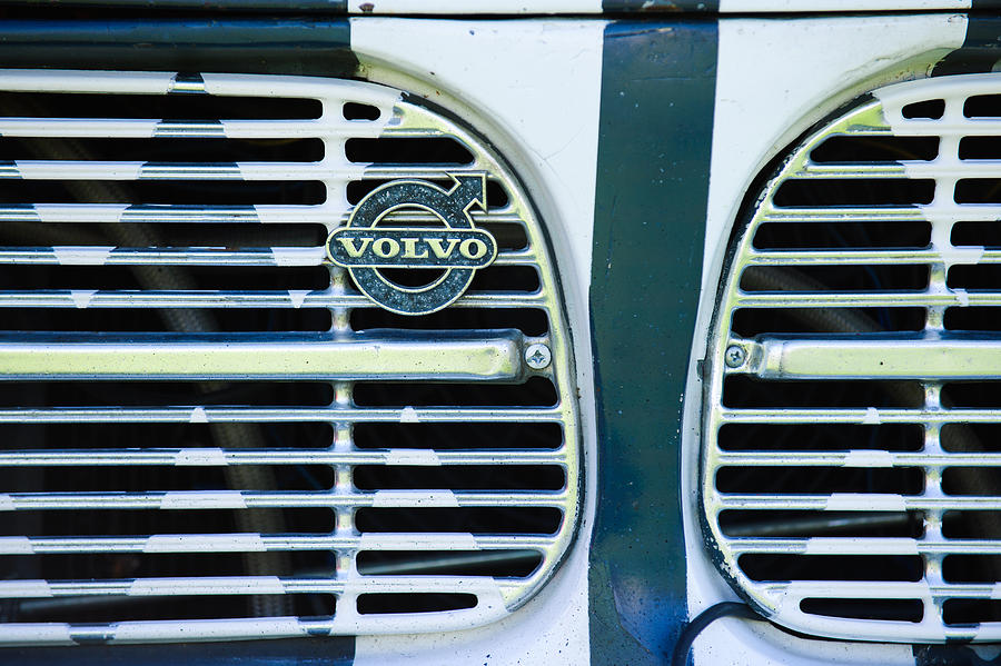 1966 Volvo Amazon 122S Grille Emblem -1505c Photograph by Jill Reger