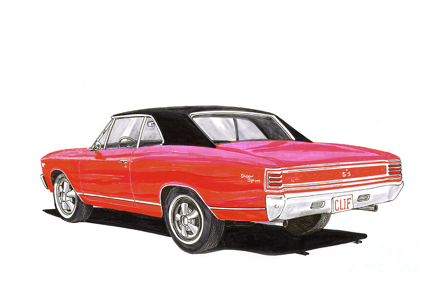 1967 Chevelle S S 327 Painting