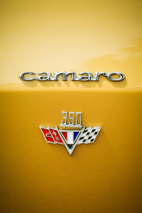 1967 Chevrolet Camaro 350 Emblem -0357c2 Photograph by Jill Reger ...