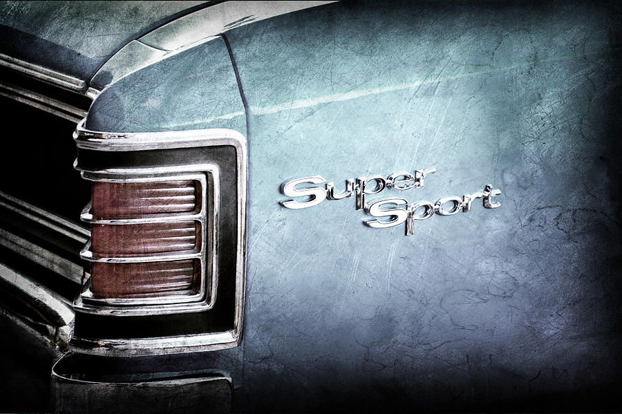 Transportation Photograph - 1967 Chevrolet Chevelle Super Sport Taillight Emblem -0035ac by Jill Reger