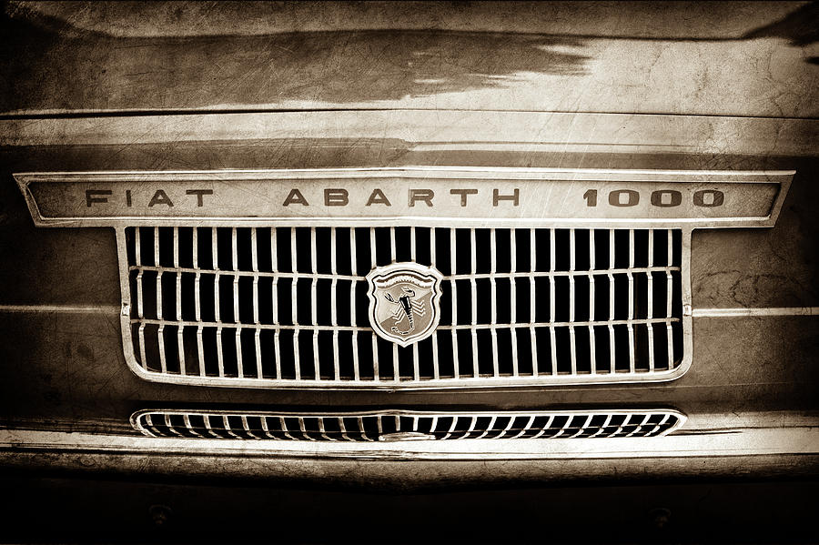 1967 Fiat Abarth 1000 Otr Grille Emblem -0588s Photograph by Jill Reger