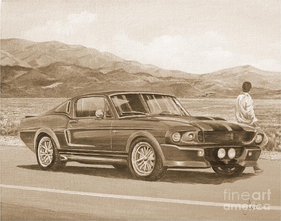 1967 Ford Mustang Fastback In Sepia by Sinisa Saratlic 1967 Ford Mustang Fastback In Sepia by Sinisa Saratlic