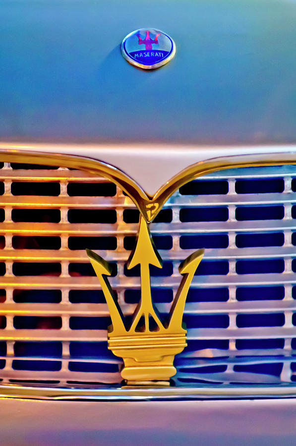1967 Maserati Sebring Coupe Emblem Photograph by Jill Reger