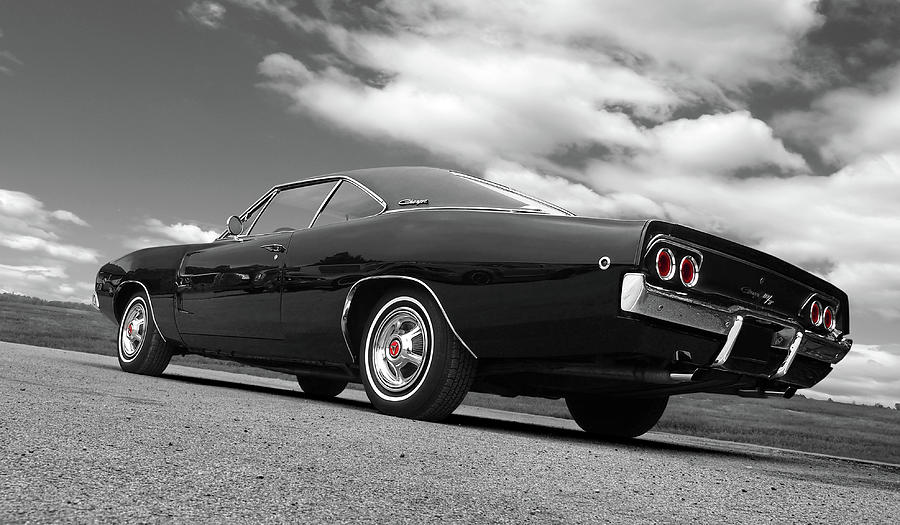 1968 Black Charger R/T Photograph by Gill Billington