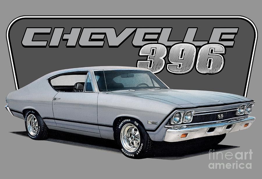 1968 Chevrolet Chevelle Drawing by Paul Kuras Fine Art America