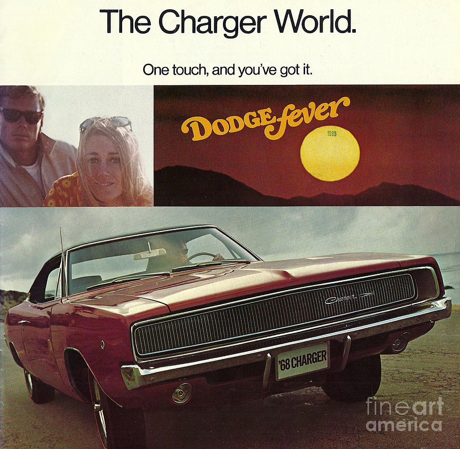 1968 Dodge Charger Brochure P1 Photograph by Vintage Collectables