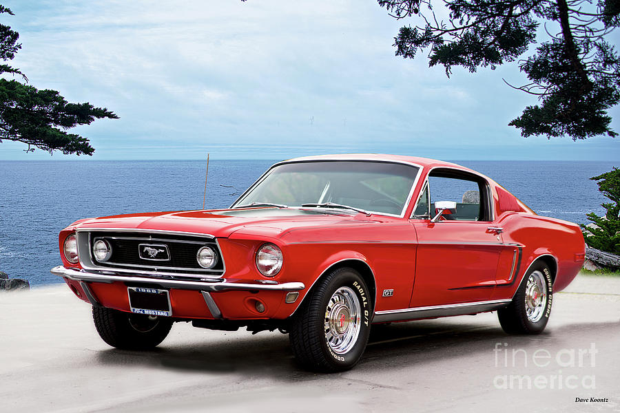 1968 Ford Mustang GT Fastback Photograph by Dave Koontz