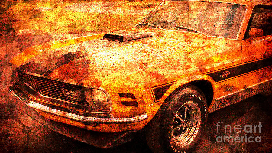 Wall Art Print Mustang GT Car, Gifts & Merchandise