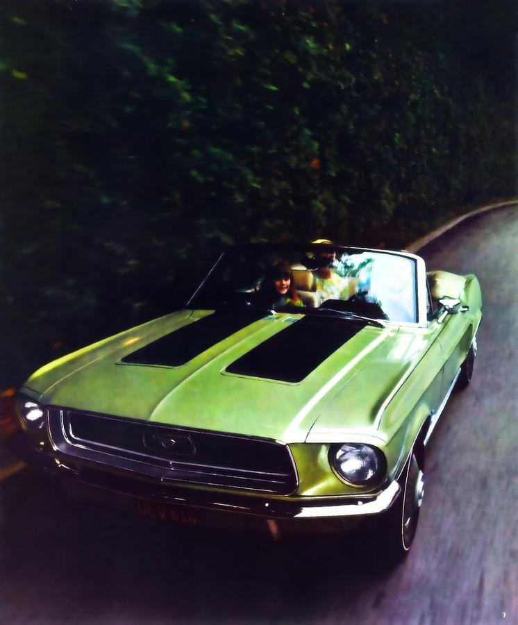 1968 Ford Mustang GT Painting by Vintage Collectables