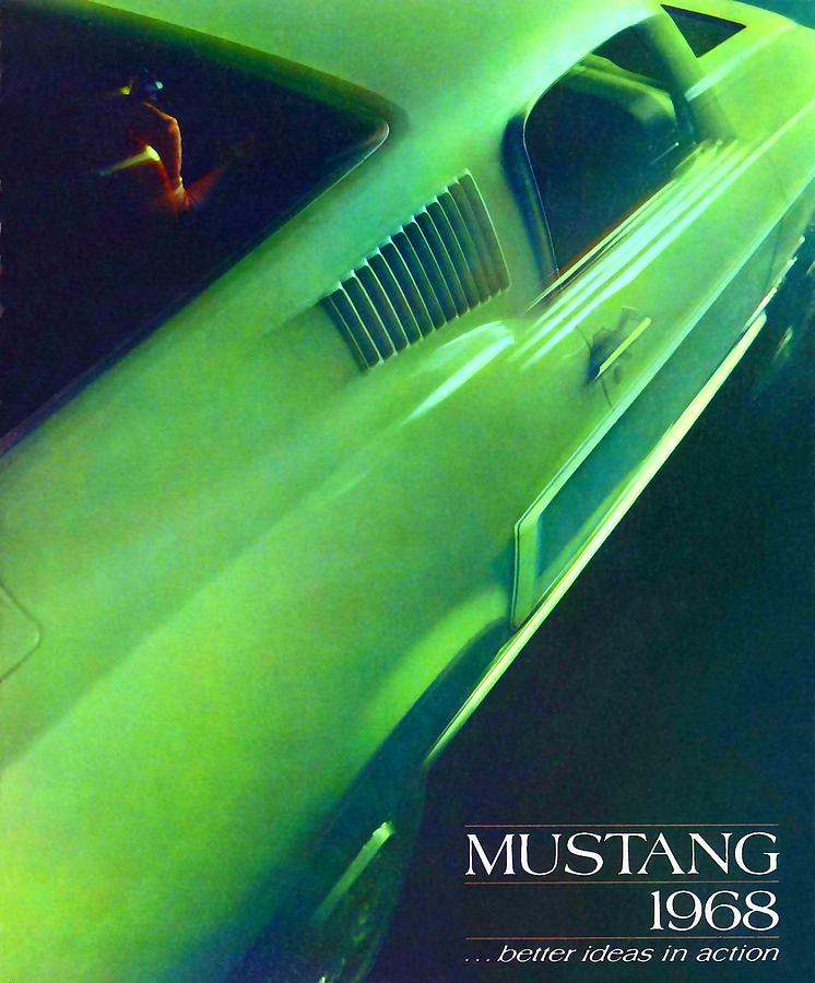 1968 Ford Mustang Painting by Vintage Collectables