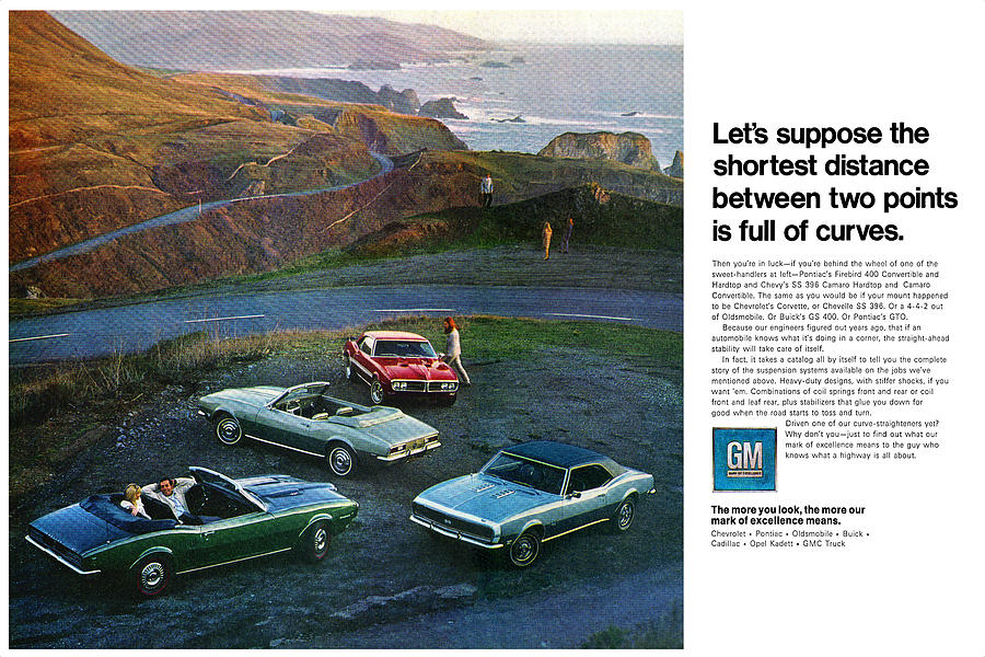 Indianapolis Digital Art - 1968 Pontiac Firebird and Chevrolet Camaro SS by Digital Repro Depot