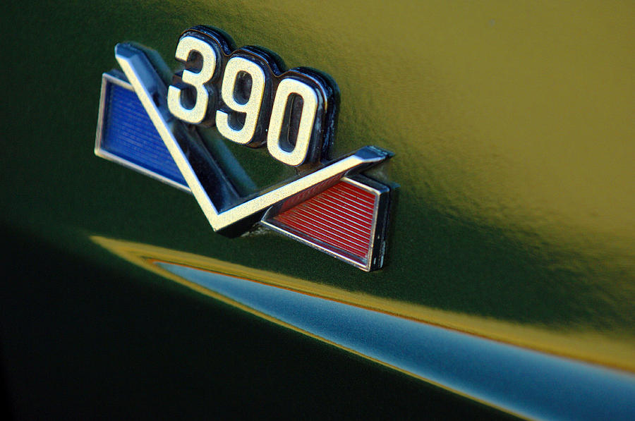 Car Photograph - 1969 AMX 390 American Motors Emblem by Jill Reger