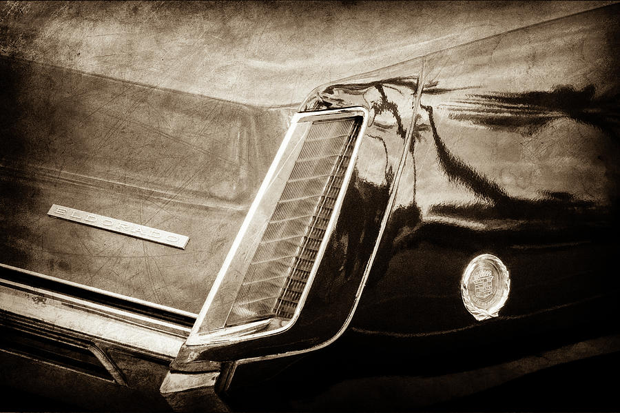 Transportation Photograph - 1969 Cadillac Eldorado Taillight Emblem -0318s by Jill Reger