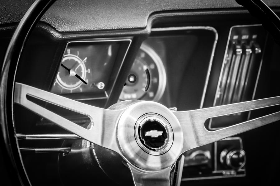 1969 Chevrolet Camaro Steering Wheel Emblem -0346cbw Photograph by Jill Reger