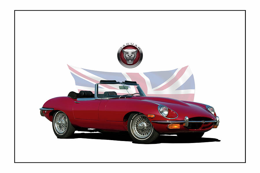 1969 E-Type Jaguar Digital Art by Peter Chilelli