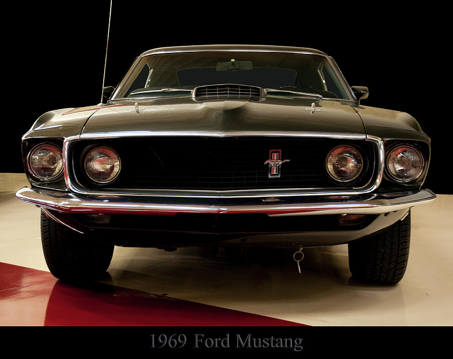 Car Photograph - 1969 Ford Mustang by Flees Photos