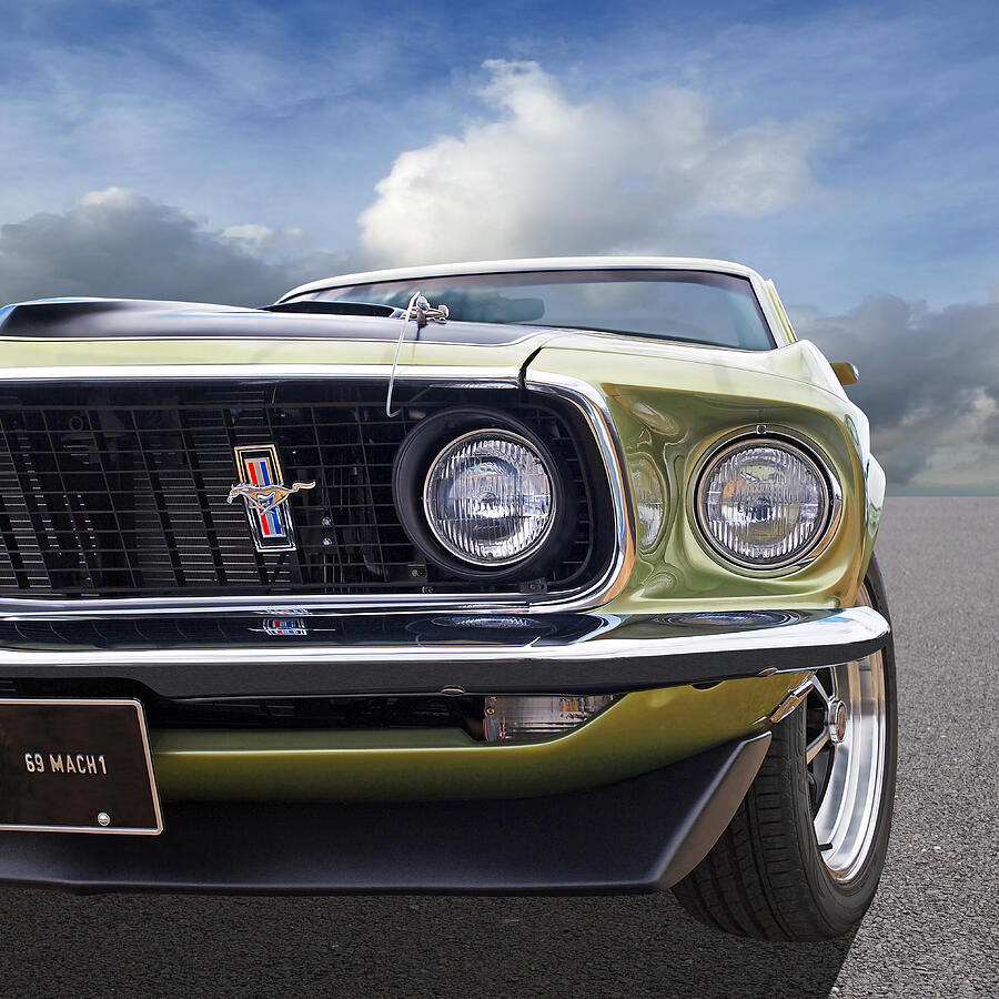 Classic Ford Mustang Photograph - 1969 Mustang Mach 1  by Gill Billington