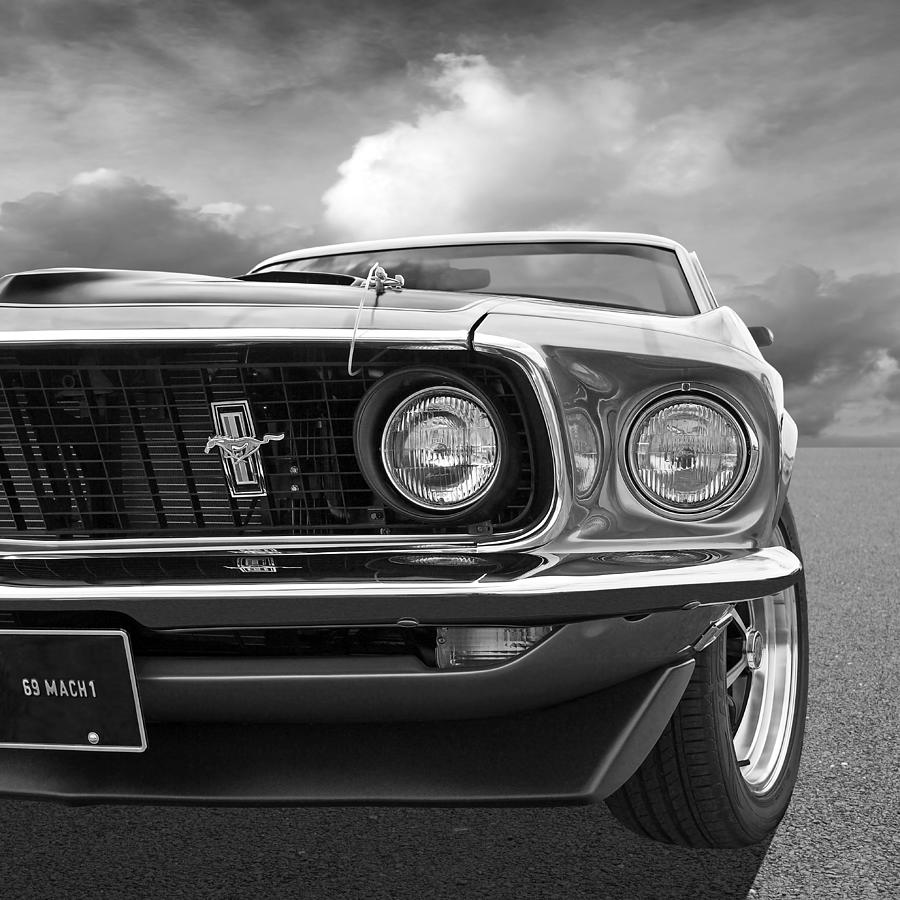 1969 mustang mach 1 white