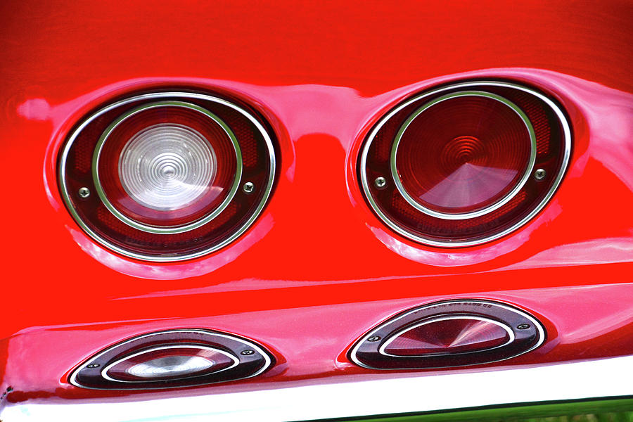 1969 Stingray Tail Lights Photograph by Mike Martin
