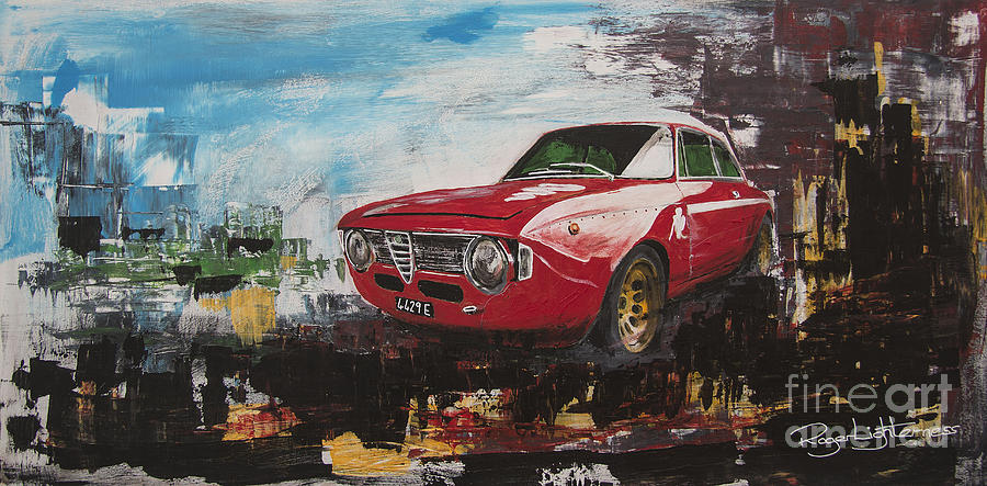 1970 Alfa Romeo GTA Mixed Media by Roger Lighterness