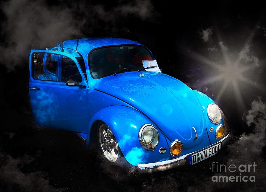 1970 Blue Bug Photograph by Anne Sands