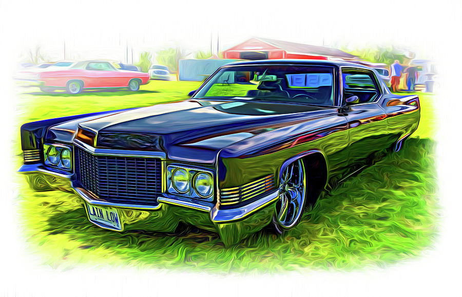 1970 Cadillac DeVille - Vignette Paint Digital Art by Steve Harrington