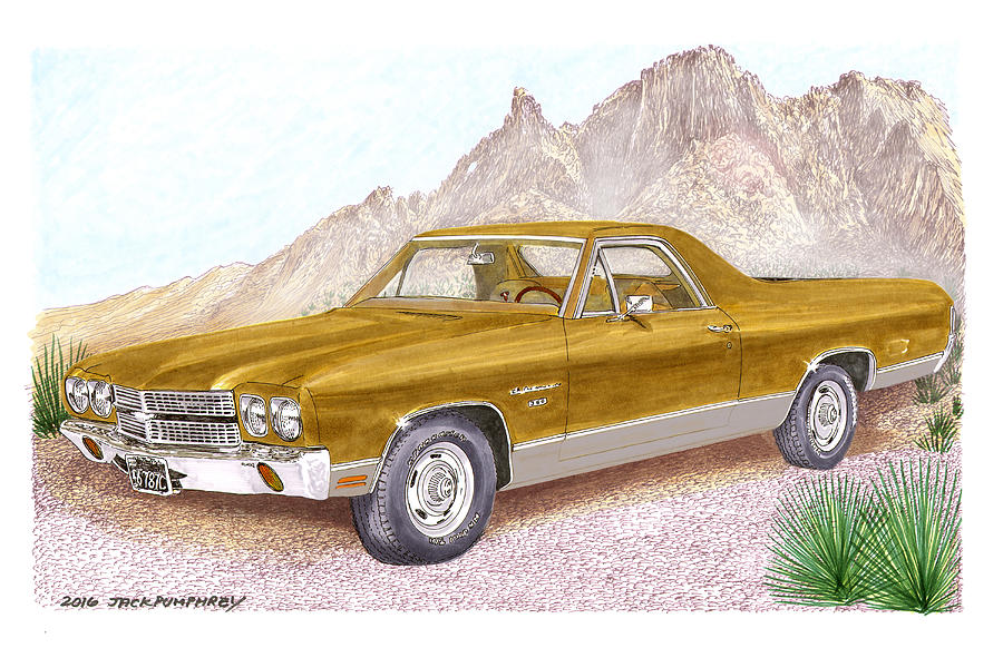 1970 Chevrolet El Camino Painting by Jack Pumphrey