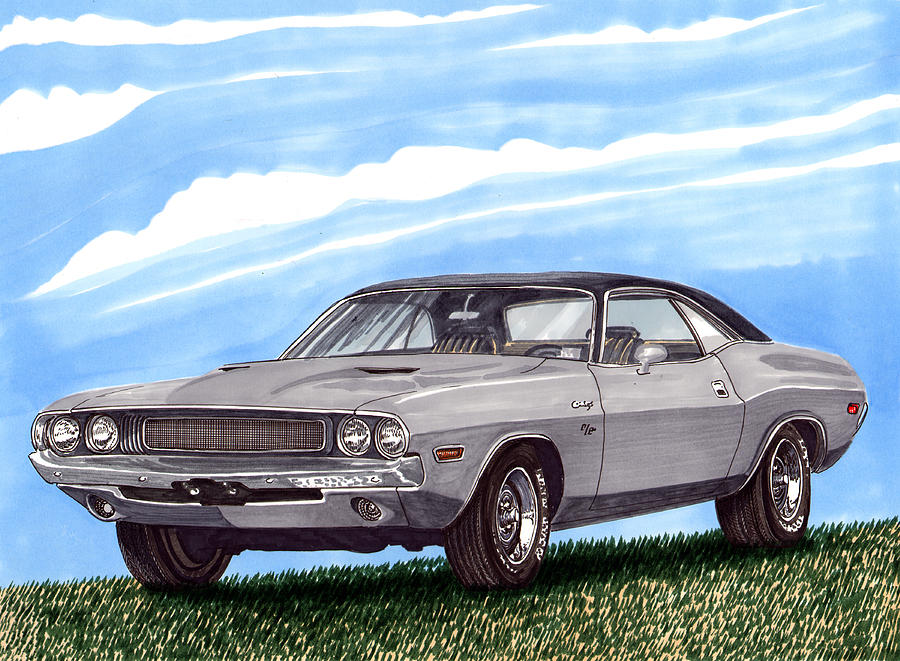 1970 Dodge Challenger Painting by Jack Pumphrey