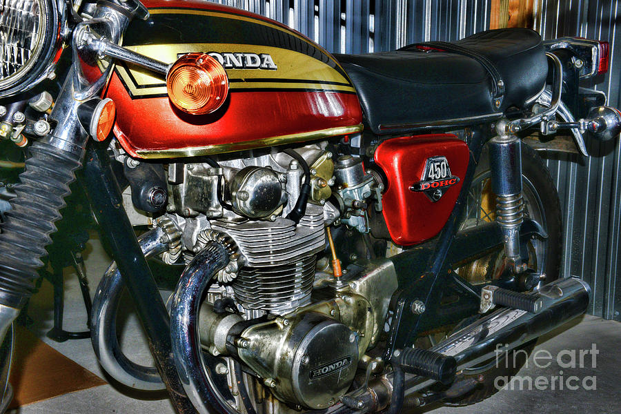 1970s Classic Honda Motorcycle Photograph by Paul Ward