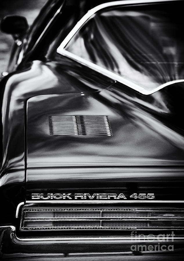 Black And White Photograph - 1971 Buick Riviera 455 by Tim Gainey
