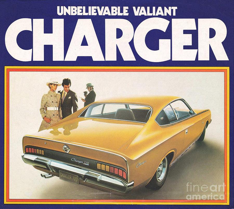 1971 Chrysler VH Valiant Charger Poster Photograph by Vintage Collectables