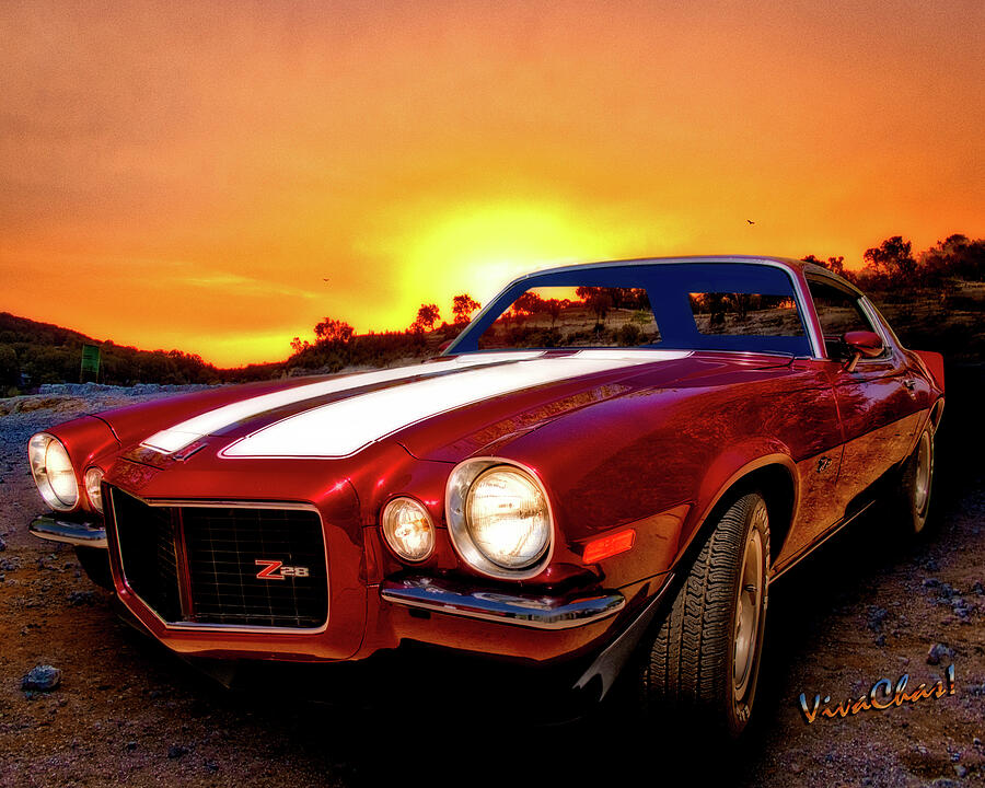 1971 Z28 Camaro HDR Vivid Remembrance Photograph by Chas Sinklier
